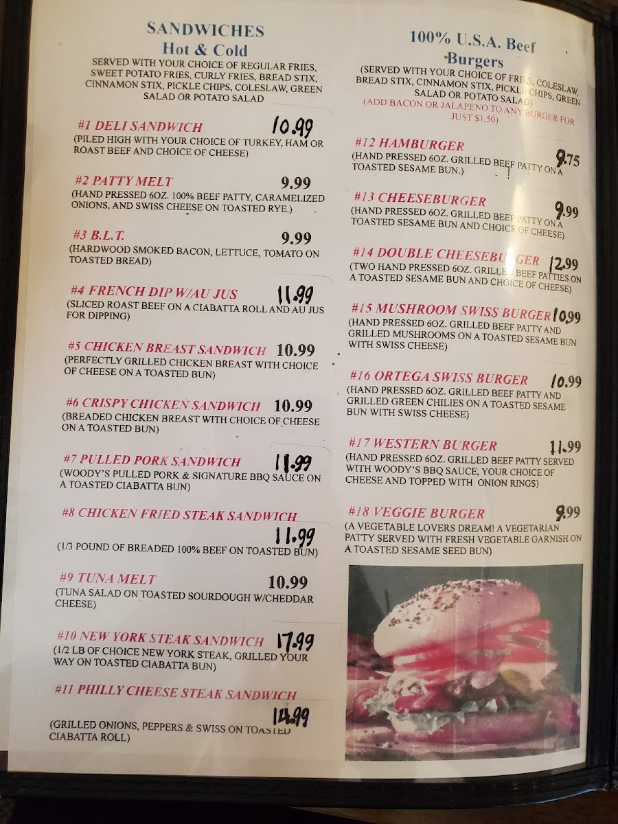 Menu Woody's Cedarville-5