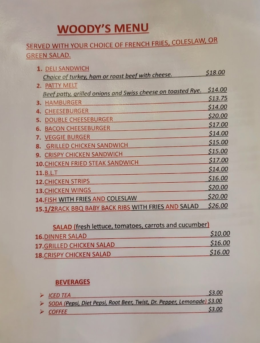 Menu Woody's Cedarville-6