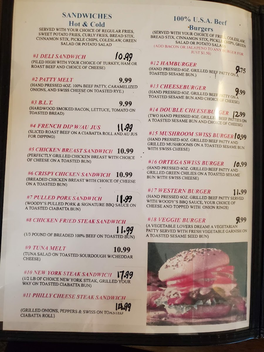 Menu Woody's Cedarville-7